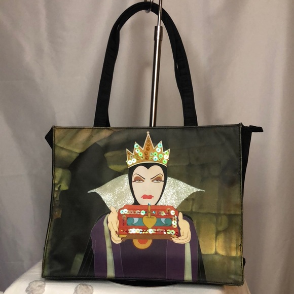Disney Handbags - DISNEY Snow Whites Evil Queen black tote handbag.